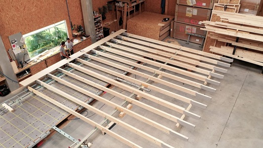 Vorbereitung in der Halle